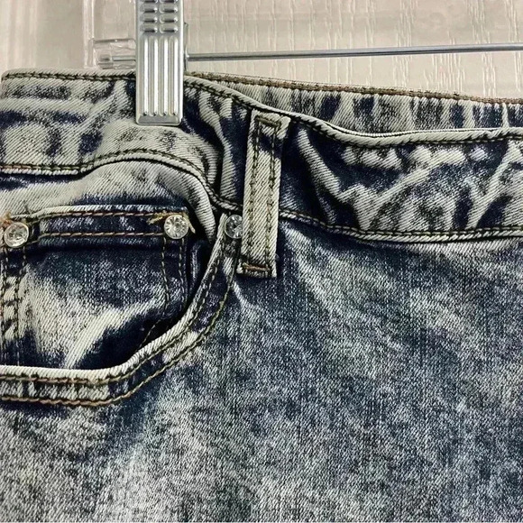 Acid Wash Denim Jeans with Bling/Rhinestone by Cato - Picture 5 of 12